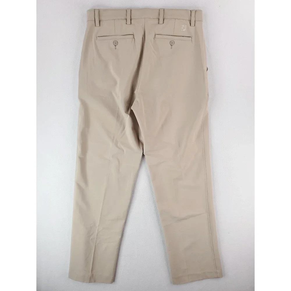 FootJoy Chino Pants Mens‎ 33x32 Khaki Performance Golf Stretch Flat Front Casual